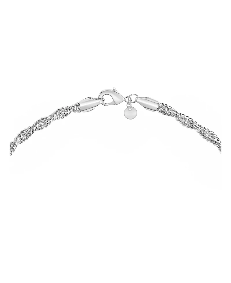 And Now This Silver Plated or 18k Gold Plated Brass Twisted Chain Necklace