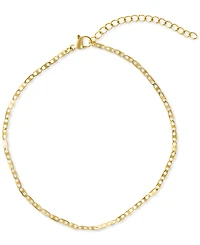 Adornia Gold Tarnish Resistant Adjustable 9-11" Herringbone, Valentina and Mariner Chain Anklet Set