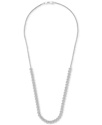 Diamond Four-Claw 17" Collar Necklace (4 ct. t.w.) in 14k White Gold, Created for Macy's