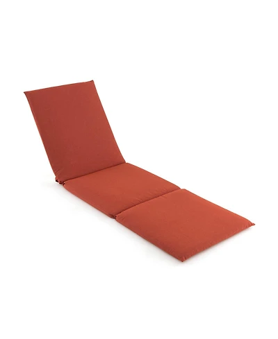 Slickblue Outdoor Chaise Lounge Cushion Patio Furniture Folding Pad with Fixing Straps