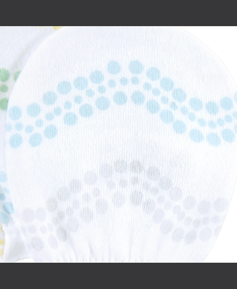 Luvable Friends Baby Boy Cotton Scratch Mittens 10pk, Basic Elephant, One Size
