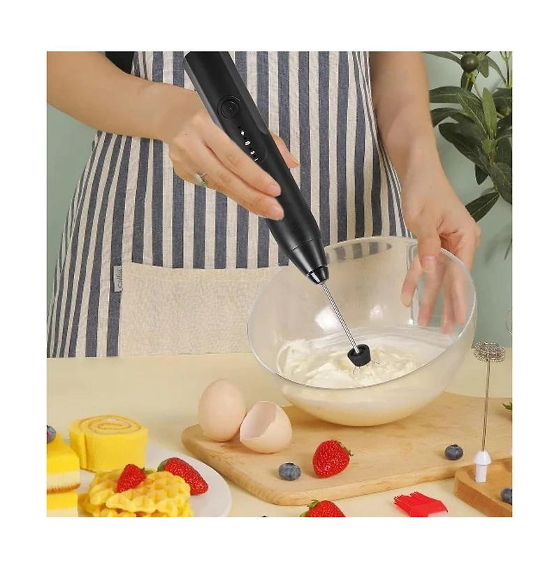 Cowin Electric Milk Frother Foamer Handheld 3 Speeds 2 in 1