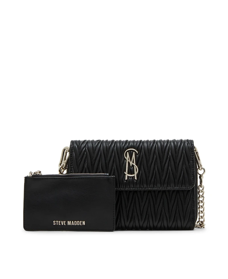 Steve Madden Boxed Carina Matelasse Crossbody Wallet