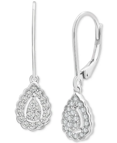 Bonus Offer: Diamond Teardrop Halo Cluster Leverback Drop Earrings with any $25 purchase! (Orig. $250 Value) Available in Bag with qualifying purchase