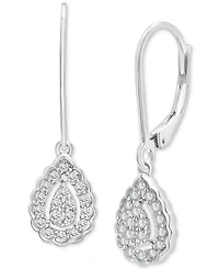 Bonus Offer: Diamond Teardrop Halo Cluster Leverback Drop Earrings with any $25 purchase! (Orig. $250 Value) Available in Bag with qualifying purchase