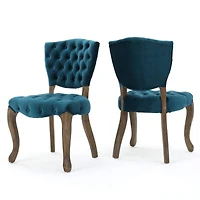 Streamdale Kd Button-Tufted Dining Chair With Scrolled Legs