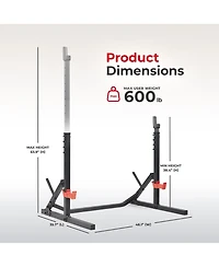 Sunny Health & Fitness Power Zone Squat Stand Rack Power Cage - Sf-XF9931