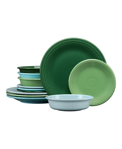 Fiesta Aegean Classic Rim 12 Pc. Dinnerware Set, Service For 4