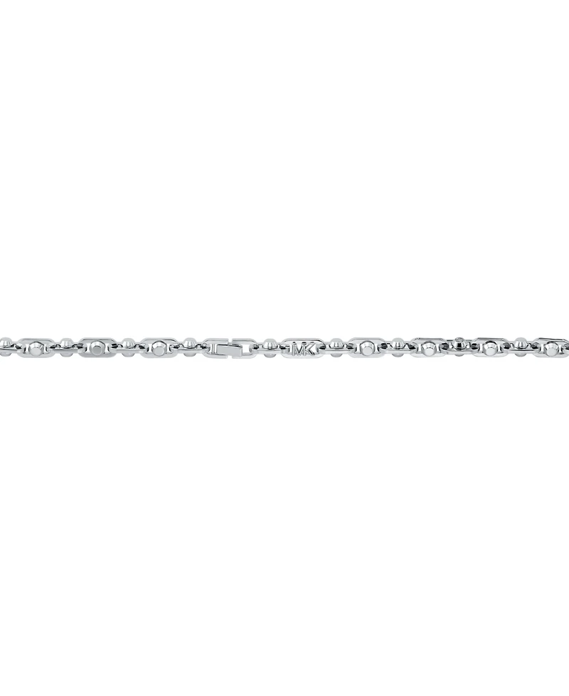 Michael Kors Rhodium-Plated Brass Astor Link Unisex Chain Necklace