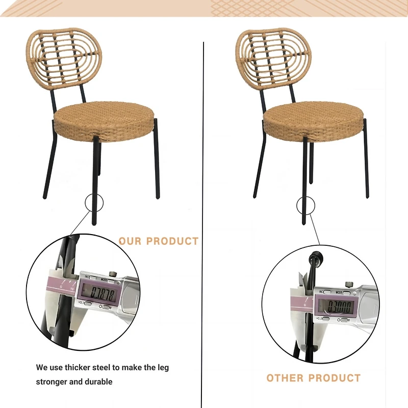 Streamdale 3-Piece Outdoor Wicker Bistro Set Durable, Stylish, & Versatile