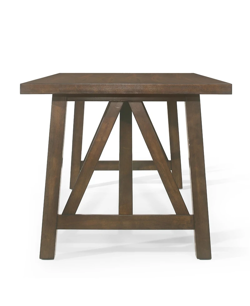 Streamdale Farmhouse Style Dining Table With Rubberwood Frame And Wood-Like Top