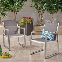 Streamdale Mid-Century Modern Outdoor Dining Chair