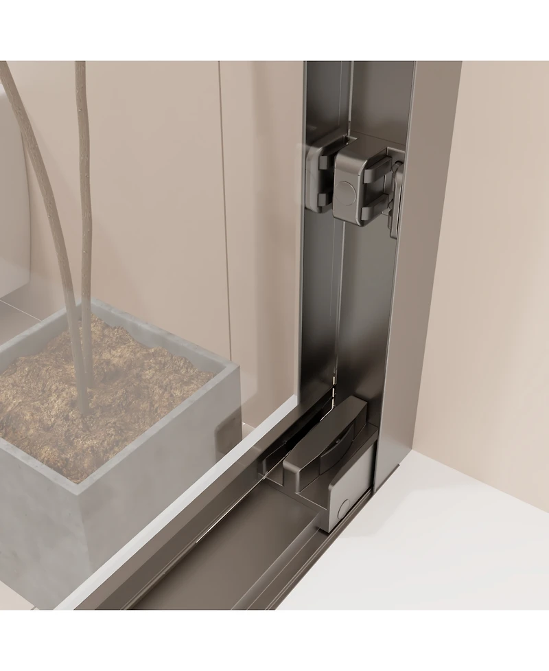 Streamdale Furniture 56"-60"W Semi-Frameless Double Sliding Tub Door, 1/4" Tempered Glass