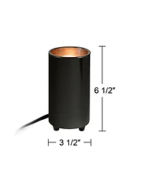 Pro Track Can Mini Uplighting Indoor Accent Spot-Light Plug-In Floor Plant Home Decorative Art Desk Black Finish 6 1/2" High
