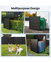 2 Pack 48 Inches L x 49 H Air Conditioner Fences with Sturdy Metal Ground Stakes