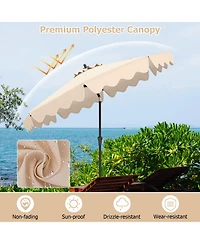 Slickblue Patio Umbrella with Crank Handle and Push Button Tilt