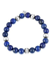 American West Jewelry Sterling Silver Lapis Lazuli Gemstone Stretch Bracelet, Size