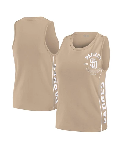 Wear by Erin Andrews Women's Tan San Diego Padres Tonal Tank Top
