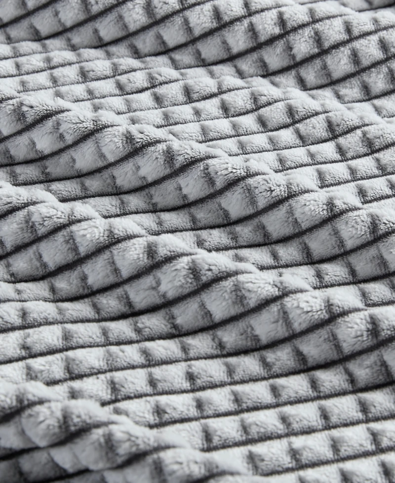 Madison Park Carved Plush Blanket, King