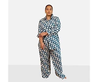 Rebdolls Quinta Abstract Print Button Front Blouse