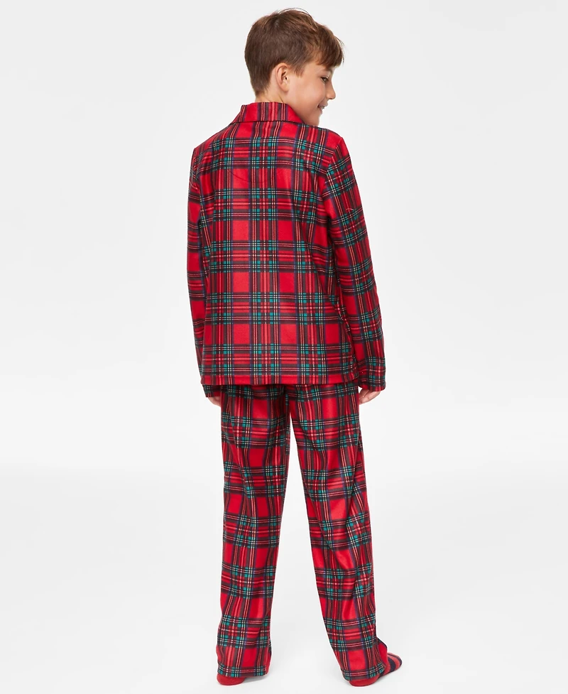 Holiday Lane Little & Big Kids Brinkley Plaid Notch Collar Matching Family Pajamas Set, Created for Macy's