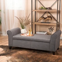 Streamdale Upholstered Storage Bench With Rolled Arms