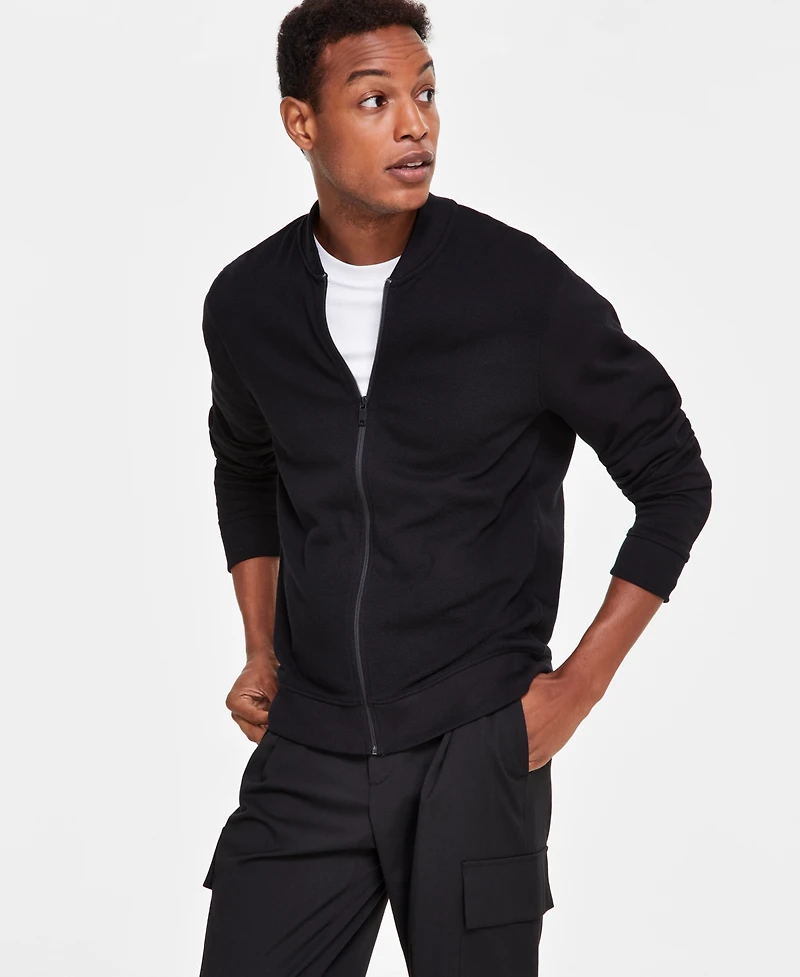 Alfani Men's Pique Knit Bomber Jacket, Created for Macy's