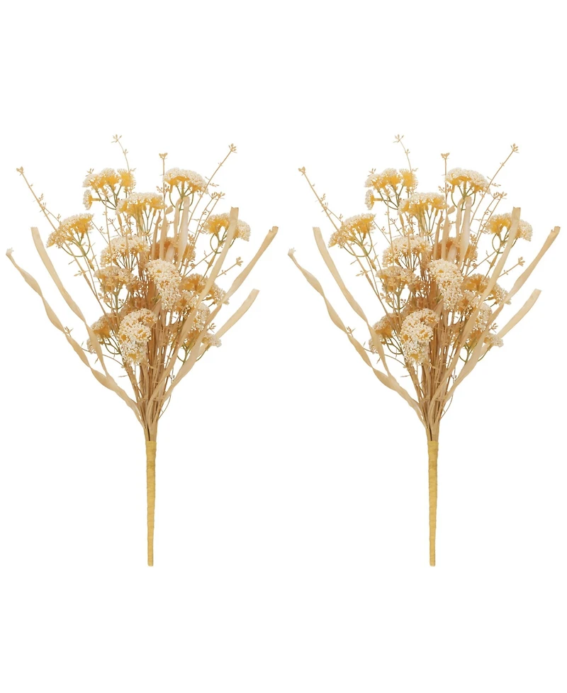Faux Flower Bush Set – Colorful Plastic Floral Arrangements for Vases, Centerpieces, or Outdoor Use