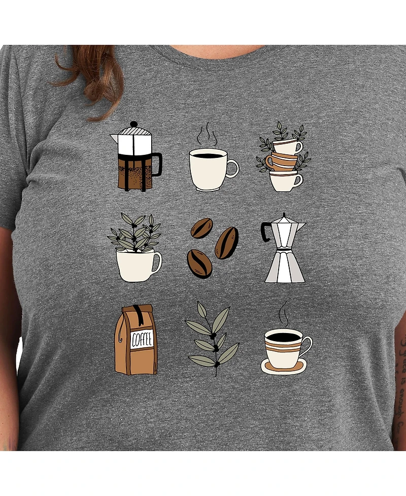 Hybrid Apparel Coffee Grid Plus Graphic Tee