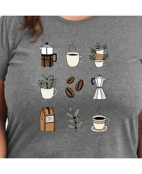 Hybrid Apparel Coffee Grid Plus Graphic Tee
