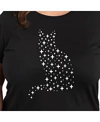 Hybrid Apparel Celestial Cat Plus Graphic Tee