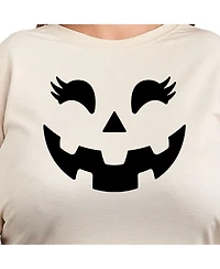 Hybrid Apparel Pumpkin Face Plus Graphic Pullover