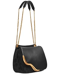 Donna Karan New York Malverne Leather & Suede Crossbody with Chain Strap