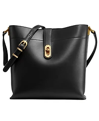 Donna Karan New York Bridgehampton Leather Turnlock Triple Compartment Crossbody