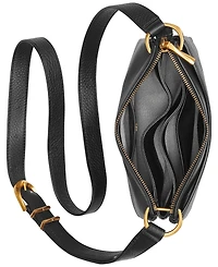 Donna Karan New York Glenwood Zippered Leather Crossbody with Tassel Detail