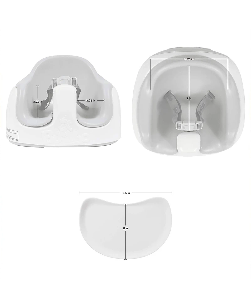 Bumbo Baby Toddler Adjustable 3-in-1 Booster Seat/High Chair & Tray, Cradle Pink