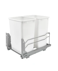 Rev-a-Shelf Double Pull Out Trash Can 35 Qt with Soft-Close, 53WC-1835SCDM-211
