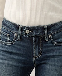 Silver Jeans Co. Women's Britt Low Rise Curvy Fit Slim Bootcut