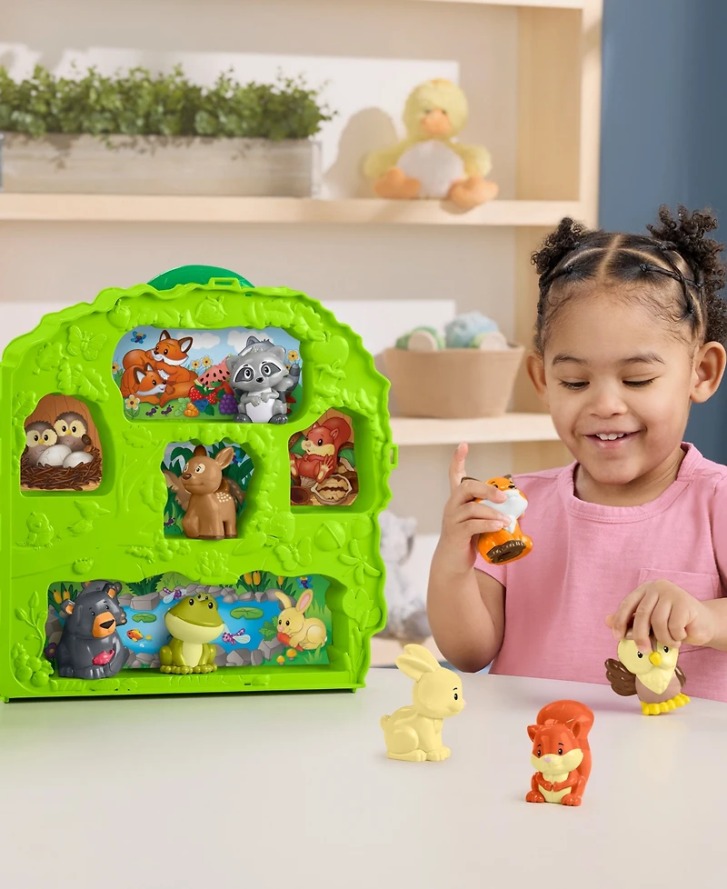 Fisher-Price Little People Forest Friends Carry Case Toddler Playset with Figures, 9 Pieces
