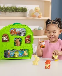 Fisher-Price Little People Forest Friends Carry Case Toddler Playset with Figures, 9 Pieces