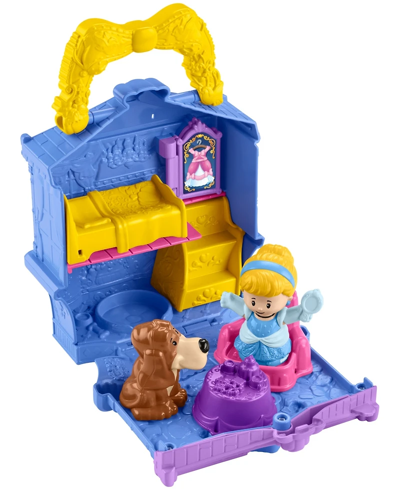 Disney Princess Cinderella On-the-Go Playset for Toddler Pretend Play, 2 Figures
