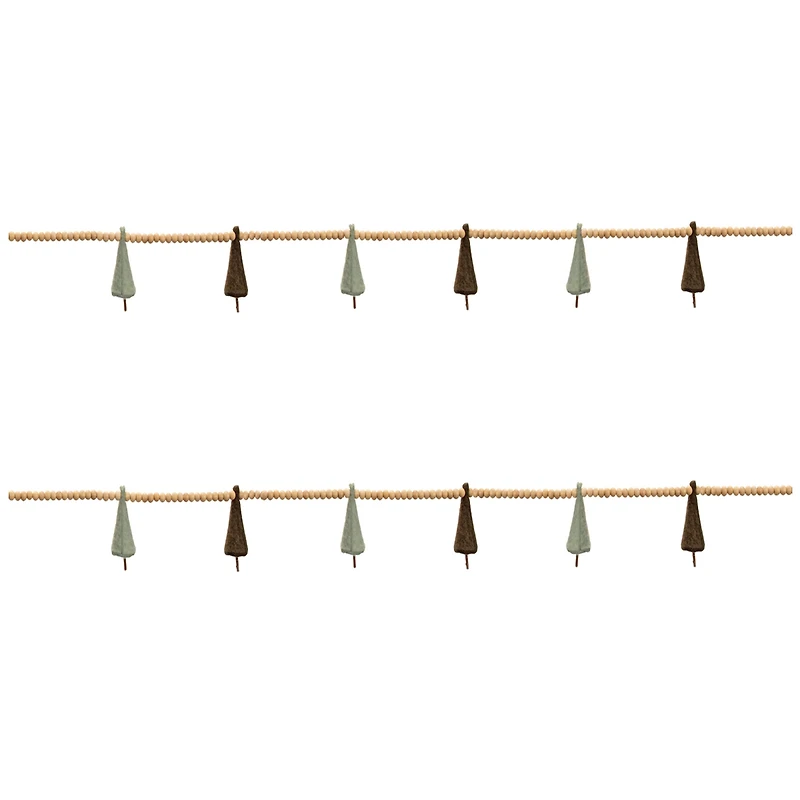 Slickblue Set of 2 Tree and Bead Garlands – Perfect for Holiday and Festive Decorating