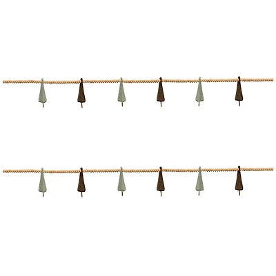 Slickblue Set of 2 Tree and Bead Garlands – Perfect for Holiday and Festive Decorating