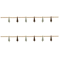 Slickblue Set of 2 Tree and Bead Garlands – Perfect for Holiday and Festive Decorating