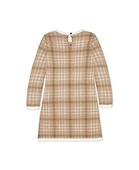 Hope & Henry Big Girls Long Sleeve Bow Detail Intarsia Sweater Dress
