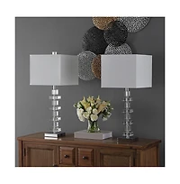 Safavieh Deco Crystal Table Lamp Set Of 2 W/ Usb Port