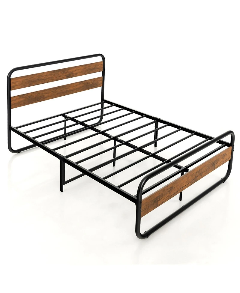 Arc Platform Bed with Headboard and Footboard