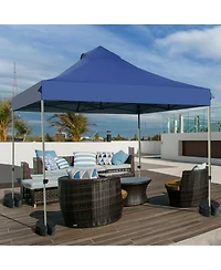 Vebreda 8 pieces Weight Plates Patio Canopy Tent Gazebo Shade Umbrella Water Filled