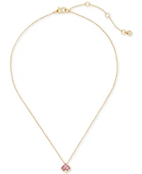 Kate Spade New York Gold-Tone Cubic Zirconia Mini Pendant Necklace, 16"+ 3" extender