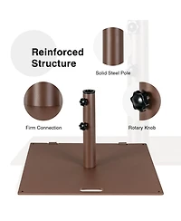 Givimo 50 Lbs Weighted 24 Inch Square Patio Umbrella Base